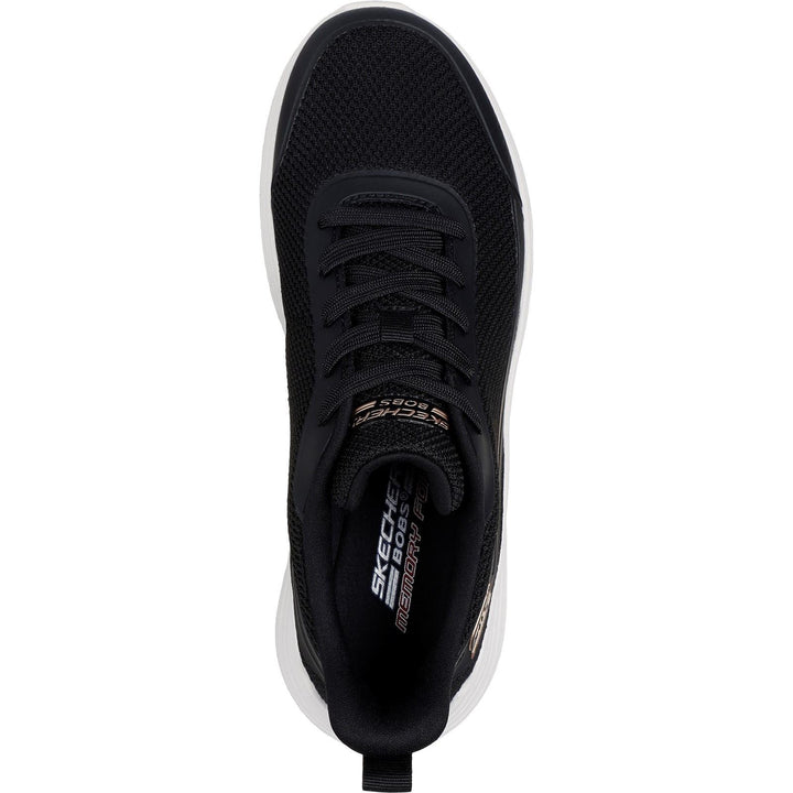 Women's Wide Fit Skechers 117483 Bobs Sport Squad Waves Still Wading Trainers