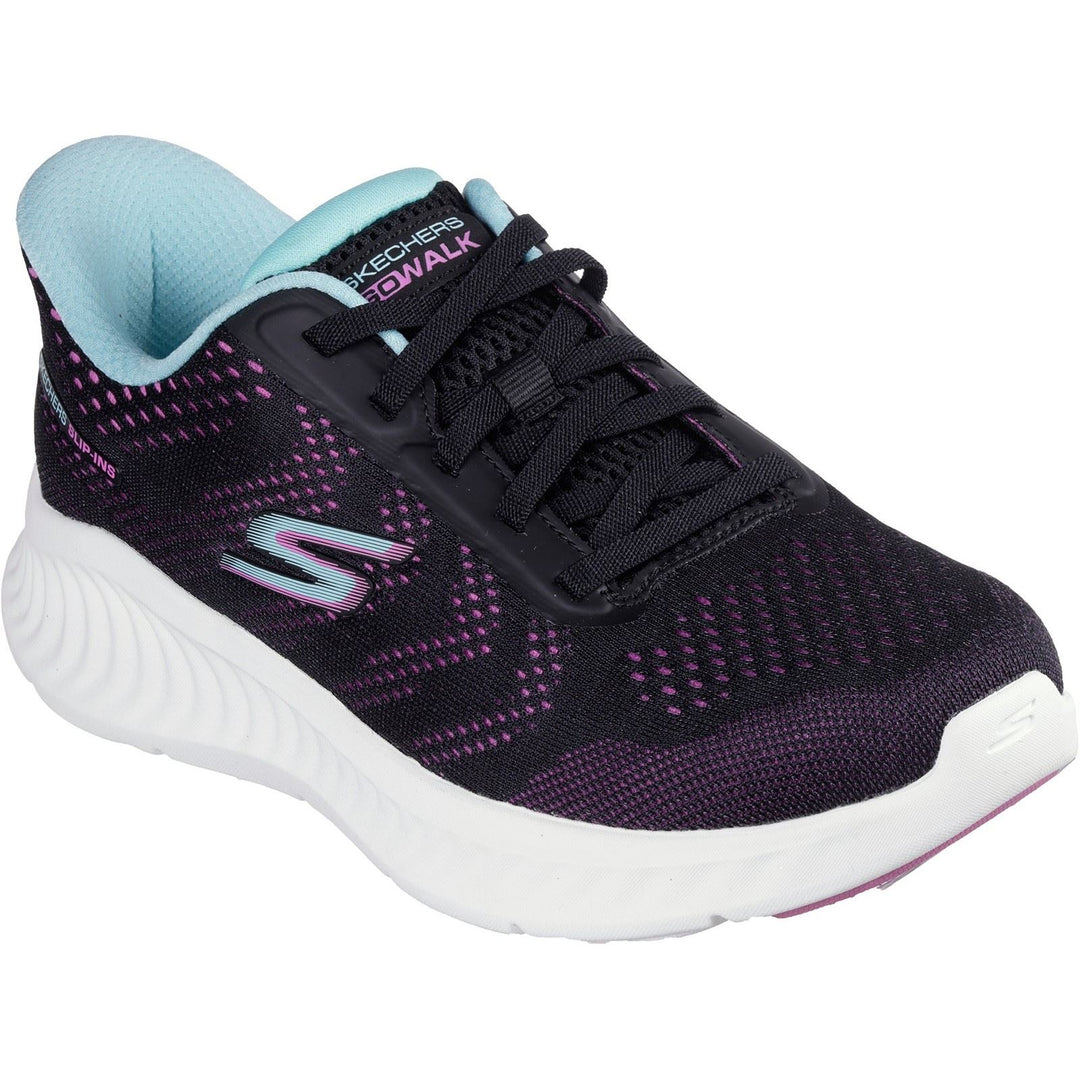 Women's Wide Fit Skechers 125643 Slip-ins Go Walk Now Khloe Trainers