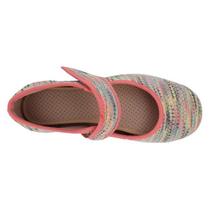 Women's Wide Fit DB Paloma Canvas Shoes in Blue / Multi Stretch - Image 1