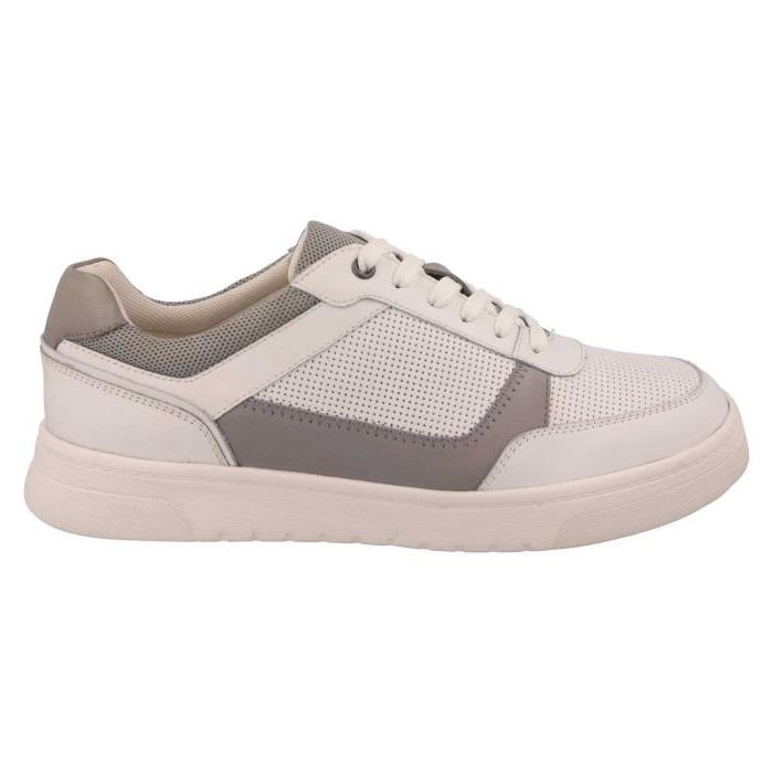 Men's Wide Fit DB Arlo Shoes in Navy / Light Tan Leather - Image 1