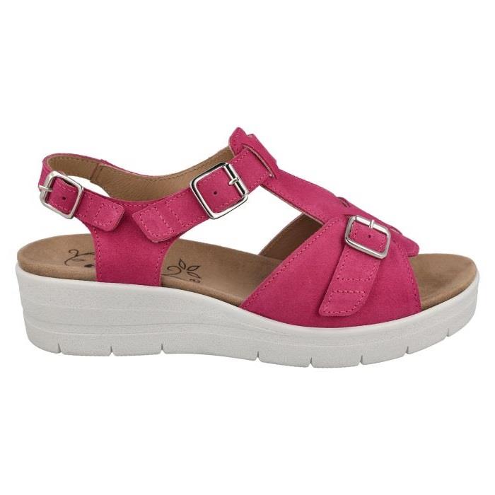 Women's Wide Fit DB Francesca Sandals in Blue Nubuck - Image 1