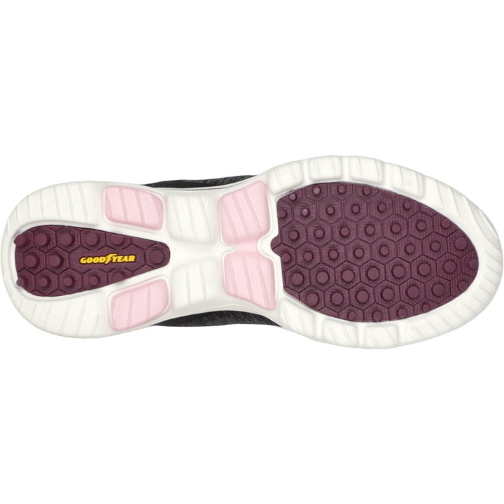 Women's Wide Fit Skechers Go Golf Walk 5 Trainers in Black/White - Image 1
