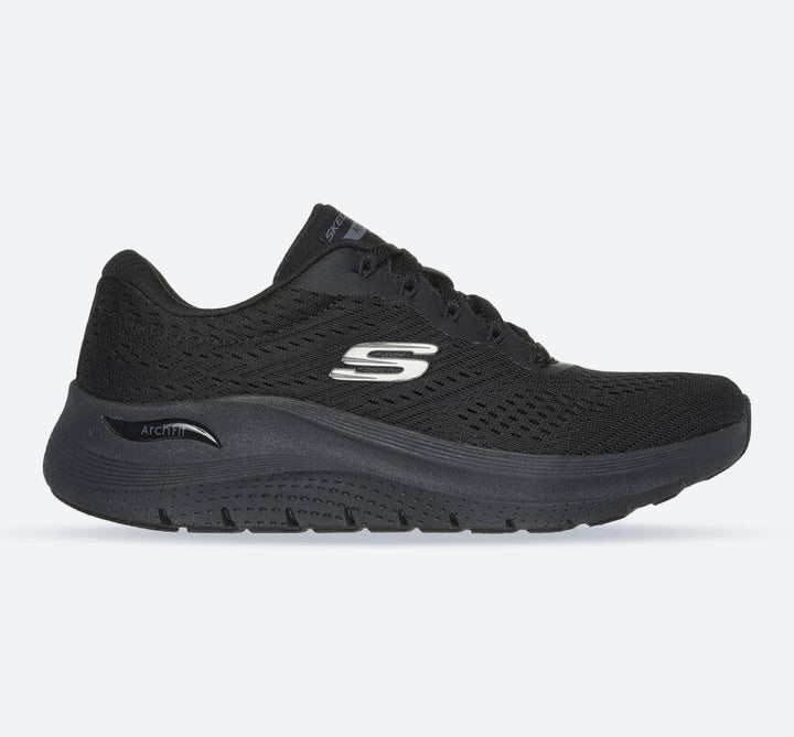 Womens Wide Fit Skechers 150051 2.0 Arch Fit Big League Trainers in Black/Black - Image 1