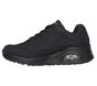 Mujer Wide Fit Skechers 73690 Uno - Stand On Air Walking Trainers - Negro