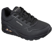 Skechers 73690 Extra Wide Uno - Stand On Air Walking Street Trainers Blk-2