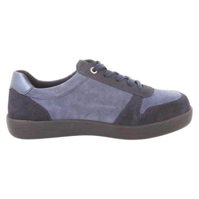 Women's Wide Fit DB Cedar Shoes in Black / Grey Suede - Image 11