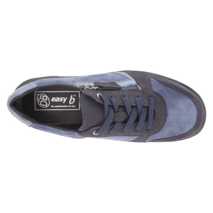 Women's Wide Fit DB Cedar Shoes in Black / Grey Suede - Image 12