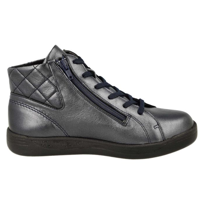 Women's Wide Fit DB Levisham Boots in Black Leather - Image 1