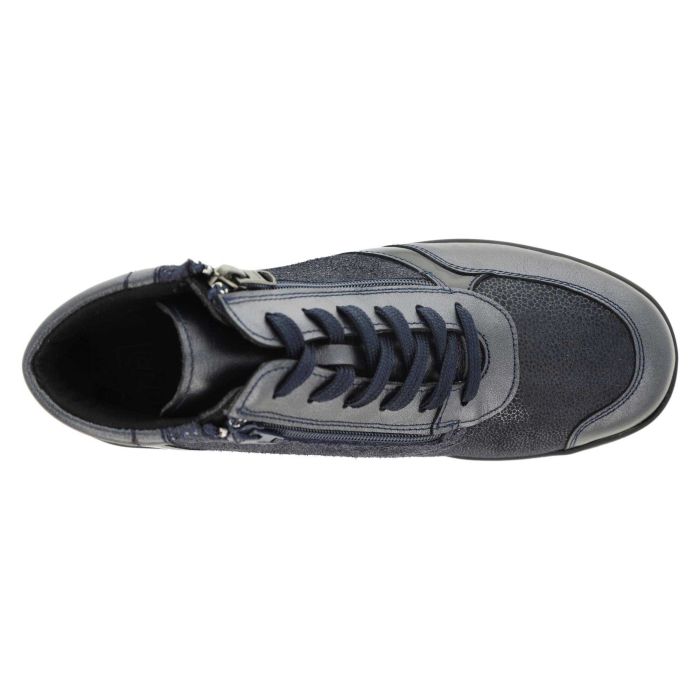Women's Wide Fit DB Nova Boots in Black Leather / Patent / Stretch - Image 1