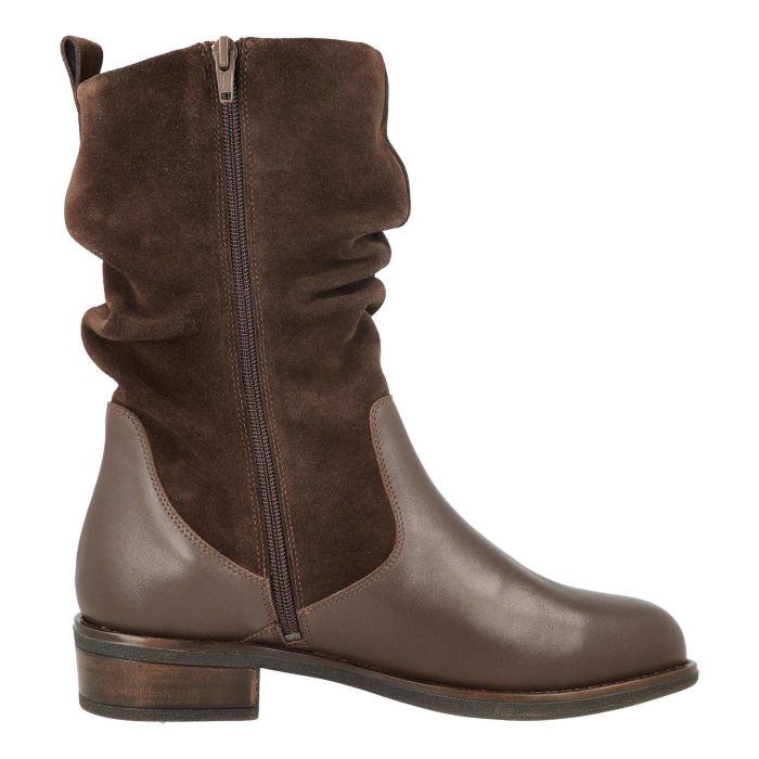 Women's Wide Fit DB Hornbeam Boots in Black Leather / Suede - Image 1