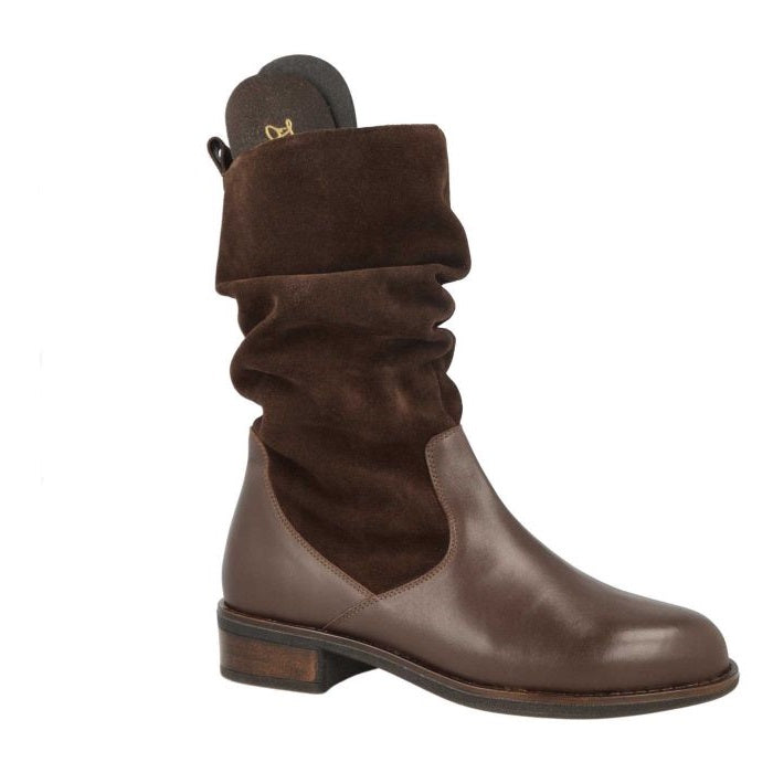 Women's Wide Fit DB Hornbeam Boots in Black Leather / Suede - Image 1