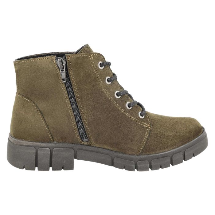 Women's Wide Fit DB Poplar Boots in Black Suedette - Image 9