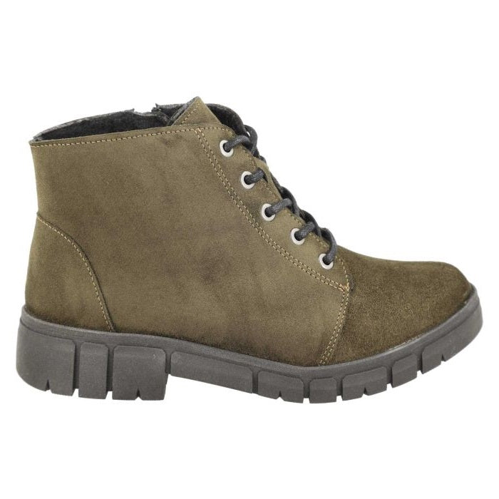 Women's Wide Fit DB Poplar Boots in Black Suedette - Image 7