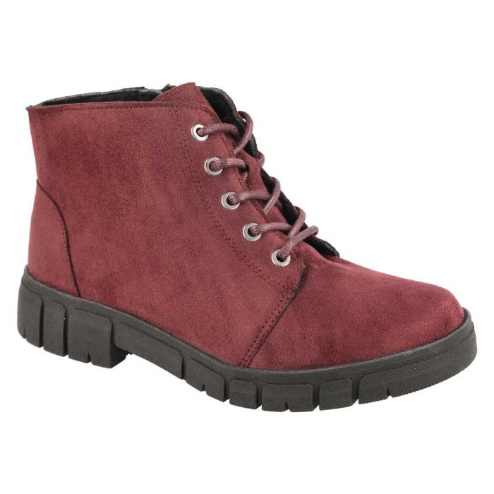Women's Wide Fit DB Poplar Boots in Black Suedette - Image 13