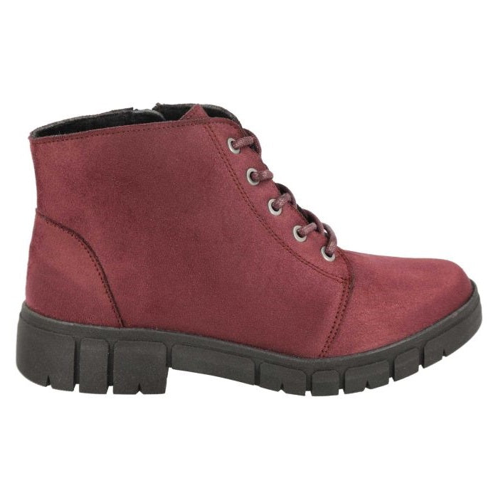 Women's Wide Fit DB Poplar Boots in Black Suedette - Image 1