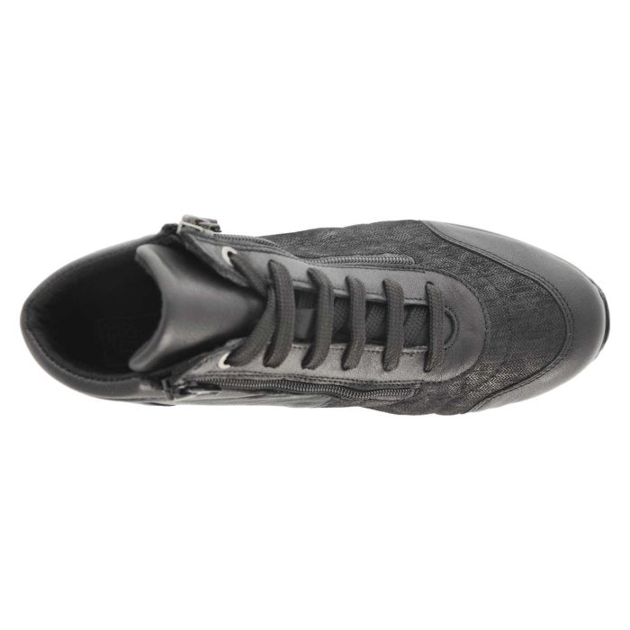 Women's Wide Fit DB Larkspur Boots in Black Leather / Stretch - Image 1