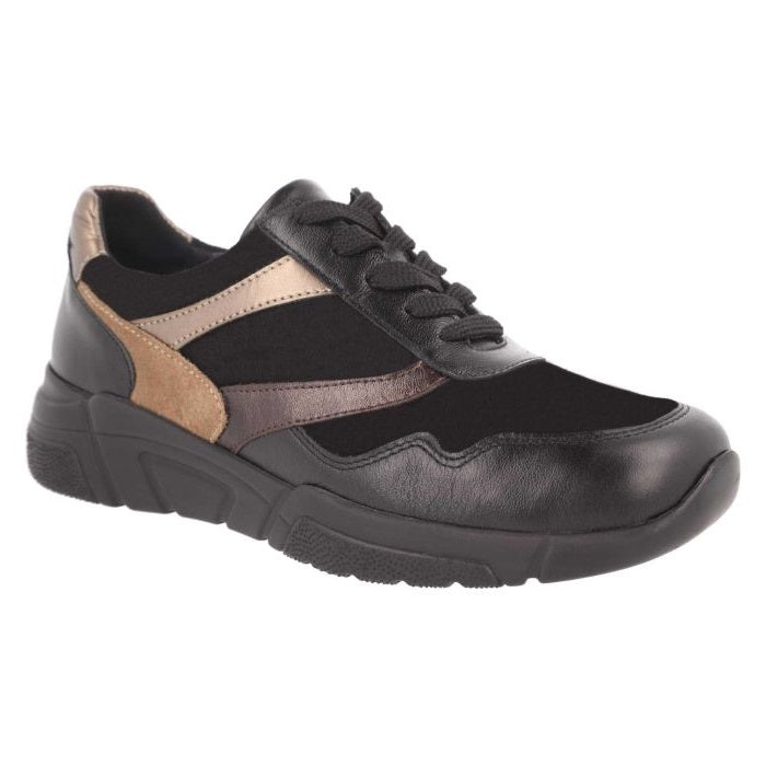 Zapatillas DB Watercress de ajuste ancho para mujer in Piel/Ante Azul Marino - Image 1