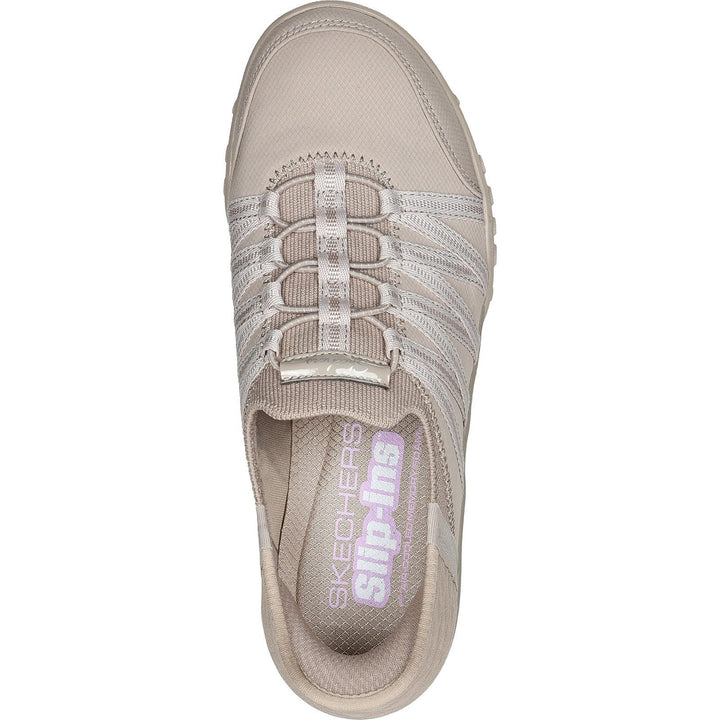 Women's Wide Fit Skechers 100593 Breathe Easy Roll With Me Shoes - Taupe in Taupe - Image 1