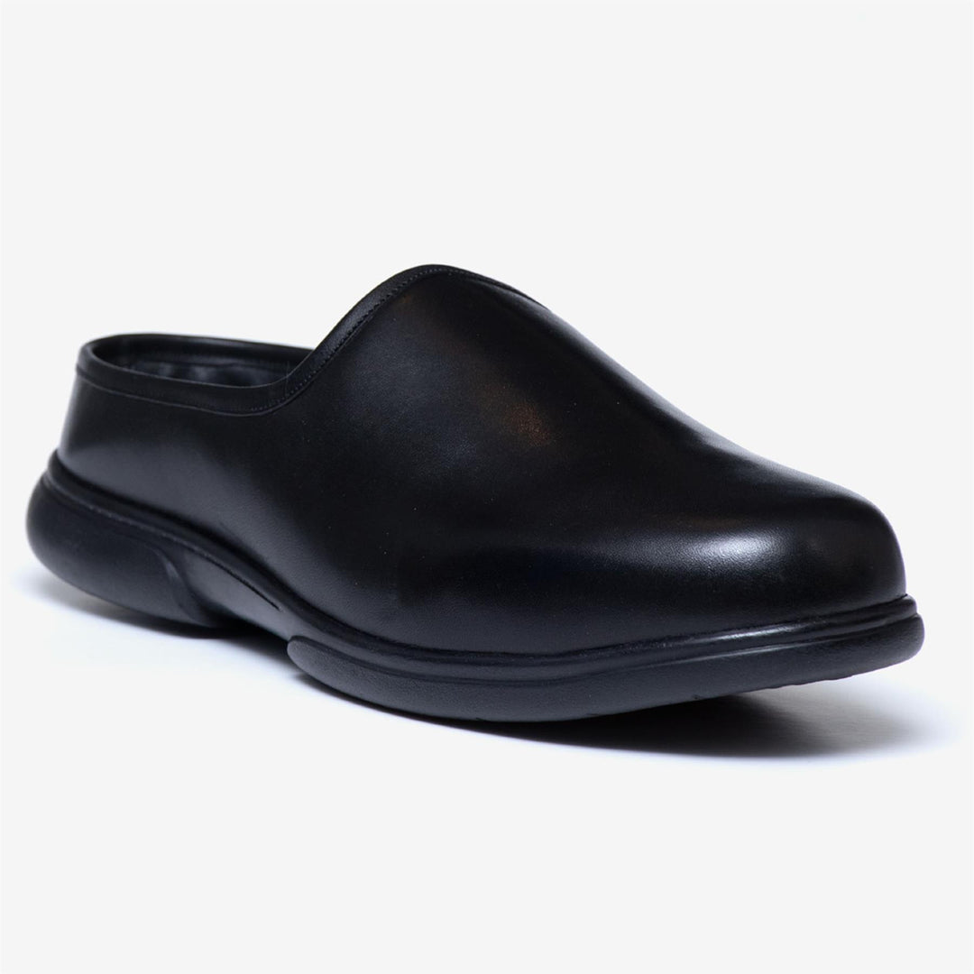 Men's Wide Fit Tredd Well Taylor Mule Slippers in Black - Image 3