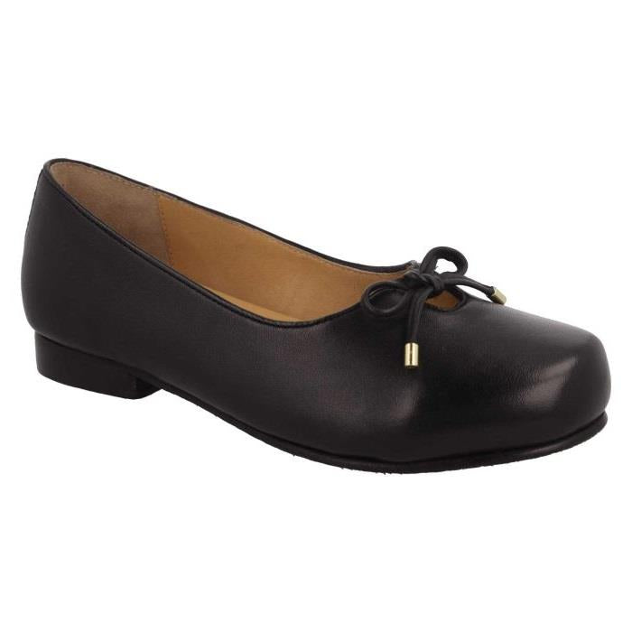 Women's Wide Fit DB Magnolia Loafers in Black Leather - Image 3