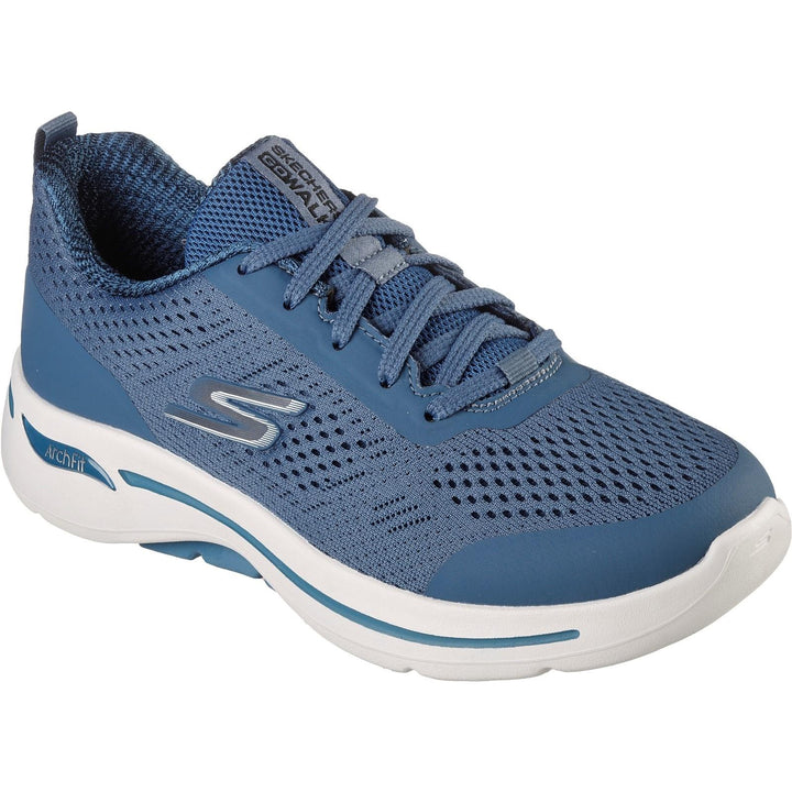 Women's Wide Fit Skechers 124404 Go Walk Arch Fit Motion Breez Trainers