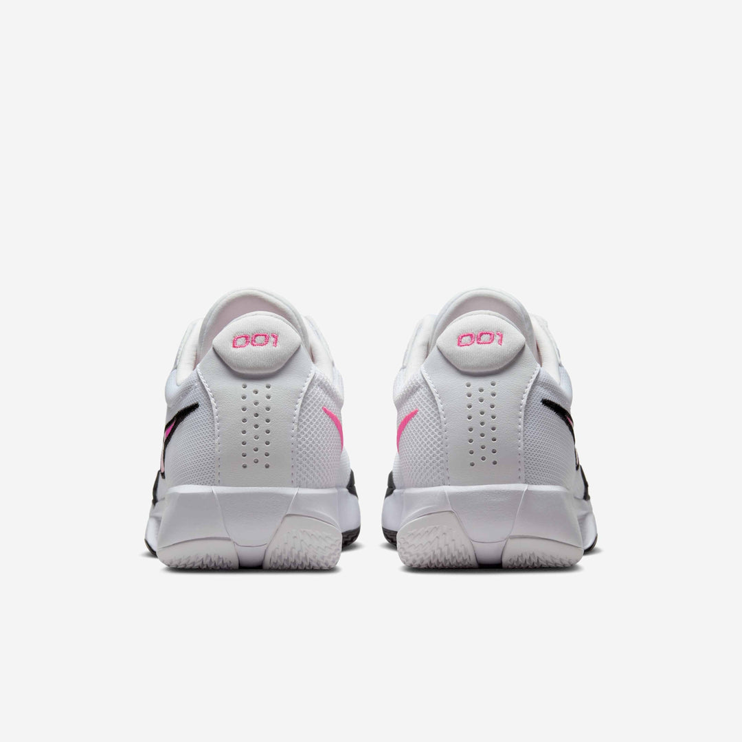 Men's Wide Fit Nike FB2599-105 G T Cut Academy Basketball Trainers in White/Black/Pink Blast - Image 8