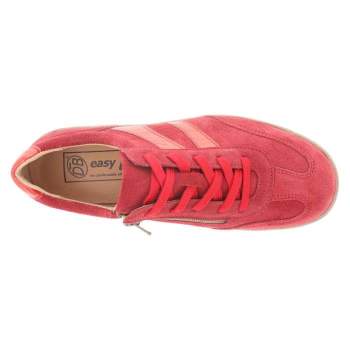 Women's Wide Fit DB Hannah Lace Up Trainers in Black Suede - Image 1