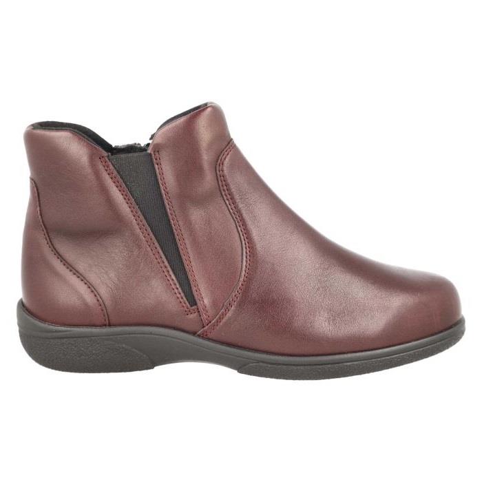 Women's Wide Fit DB Daylily Boots in Black Leather - Image 8