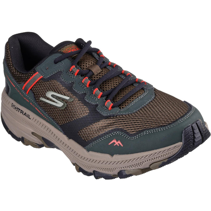 Men's Wide Fit Skechers 220754 Go Run Trail Altitude 2.0 Trainers in Olive/Black - Image 1