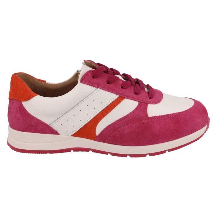 Women's Wide Fit DB Miriam Trainers in Blue Suede / White Leather - Image 1