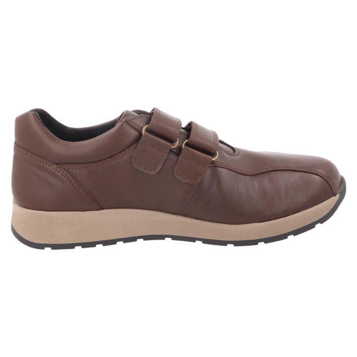 Men's Wide Fit DB Wayne Trainers in Black Leather - Image 1