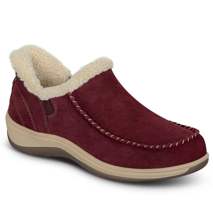 Women's Wide Fit Orthofeet 80042 Lorin Hands-free Shoes in Cherry - Image 1