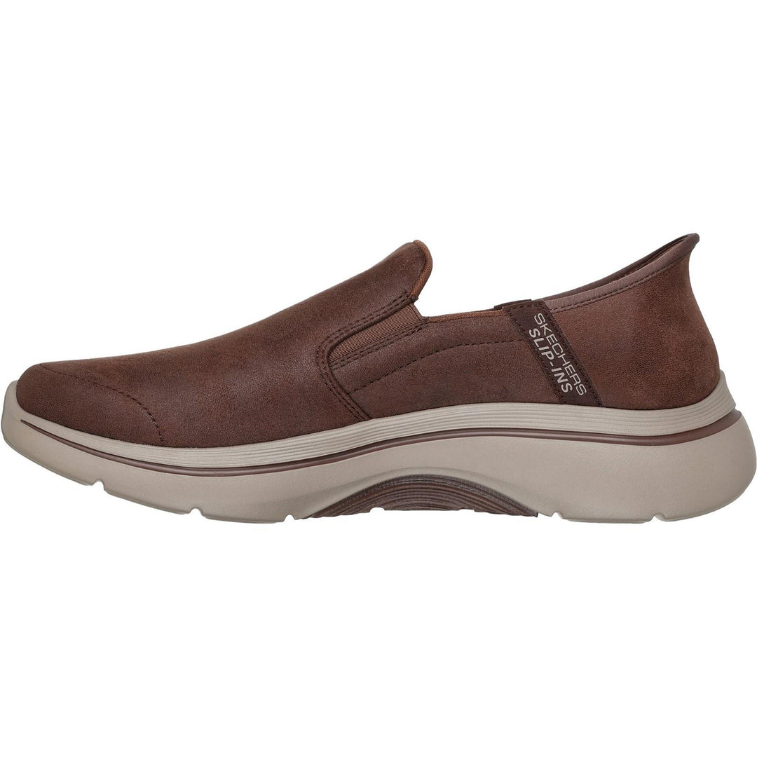 Men's Wide Fit Skechers 216813 Slip-ins Go Walk Arch Fit 2.0 Quest Trainers in Brown - Image 4