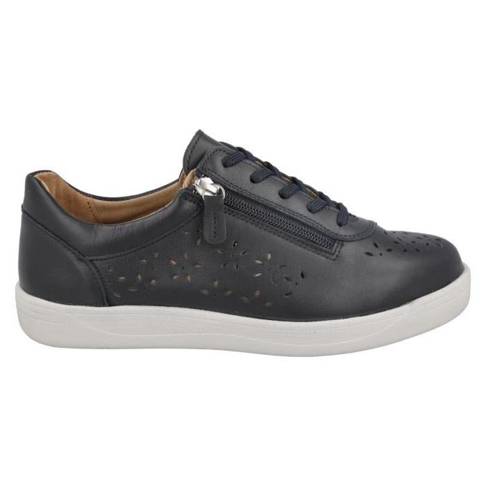Women's Wide Fit DB Kaunas Shoes in Navy Leather - Image 2
