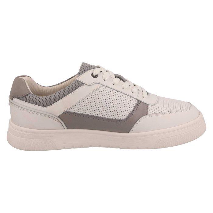 Men's Wide Fit DB Arlo Shoes in Navy / Light Tan Leather - Image 10
