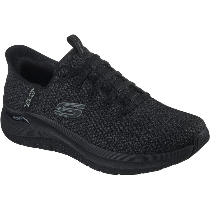 Men's Wide Fit Skechers 232462 Slip-ins Arch Fit 2.0 Look Ahead Trainers in Black - Image 1