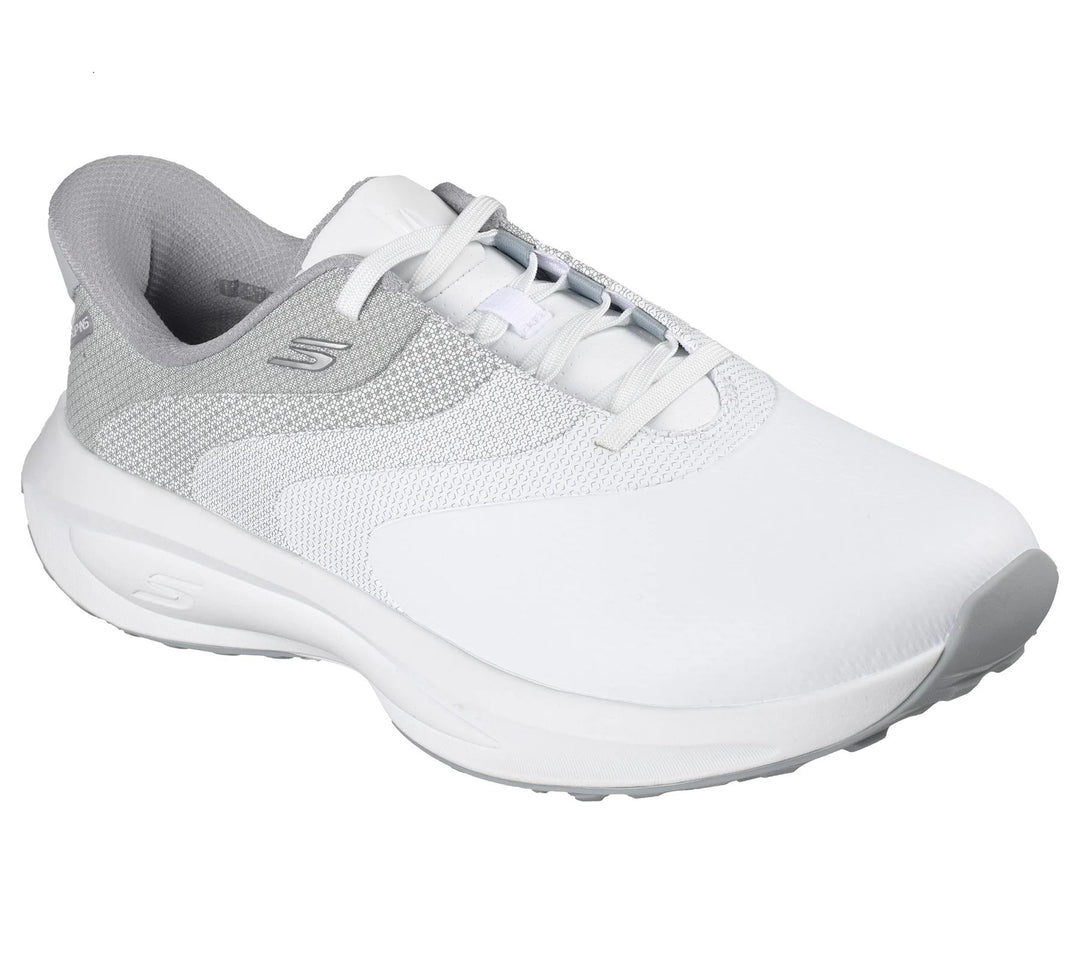 Men's Wide Fit Skechers Slip-ins 214153W Golf Waterproof Flow SI Trainers in White - Image 4