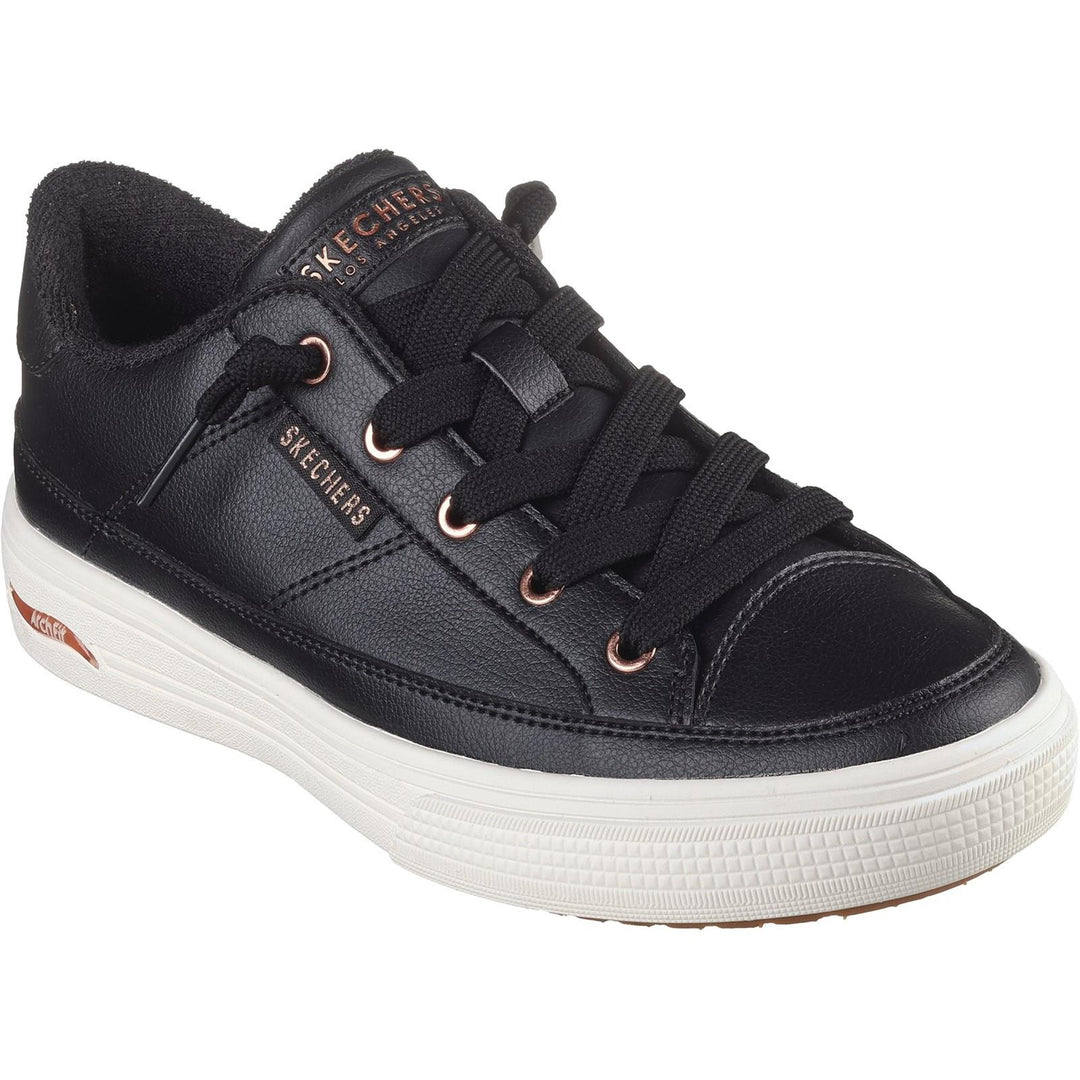 Women's Wide Fit Skechers 177189 Arch Fit Arcade On My Way Trainers in Black - Image 3