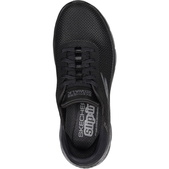 Women's Wide Fit Skechers 124836 Go Walk Flex Grand Entry Trainers in Black - Image 1