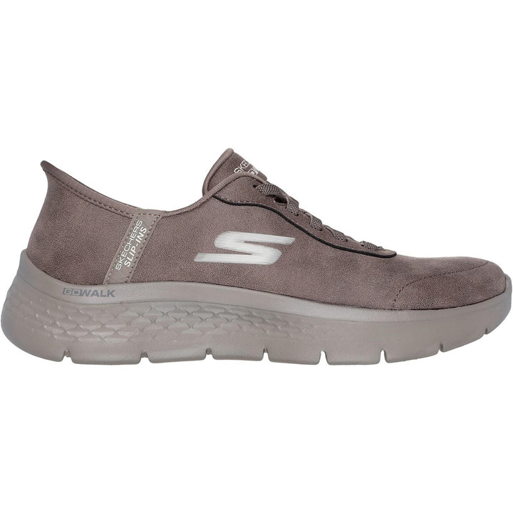 Women's Wide Fit Skechers 124837 Slip-ins Go Walk Flex Mali Trainers in Black - Image 1