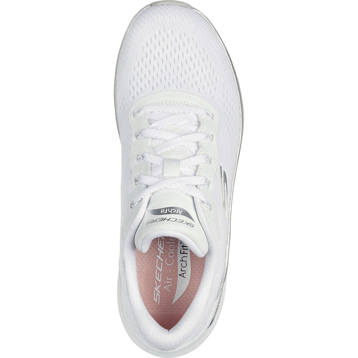 Women's Wide Fit Skechers Arch Fit 150067 2.0 Glow The Distance Trainers in Black/Rose Gold - Image 1