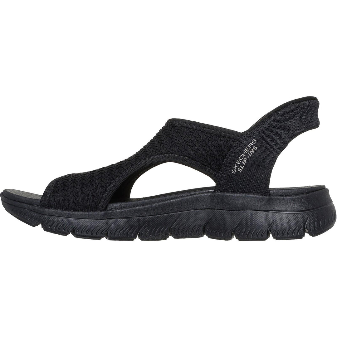 Women's Wide Fit Skechers 119519 Slip-ins Summits Sweetly Evolved Sandals in Black - Image 4