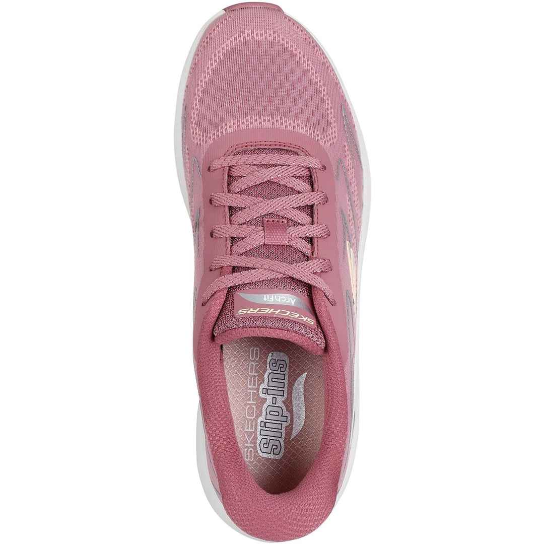 Women's Wide Fit Skechers 150328 Slip-ins Arch Fit 2.0 Sleek Stride Trainers in Dark Mauve - Image 5