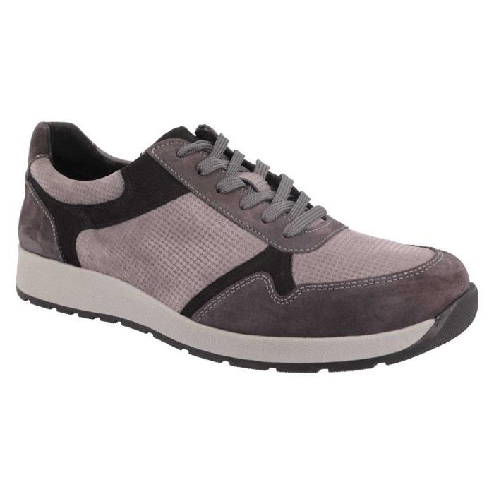 Men's Wide Fit DB Hector Trainers in Black Suede - Image 10