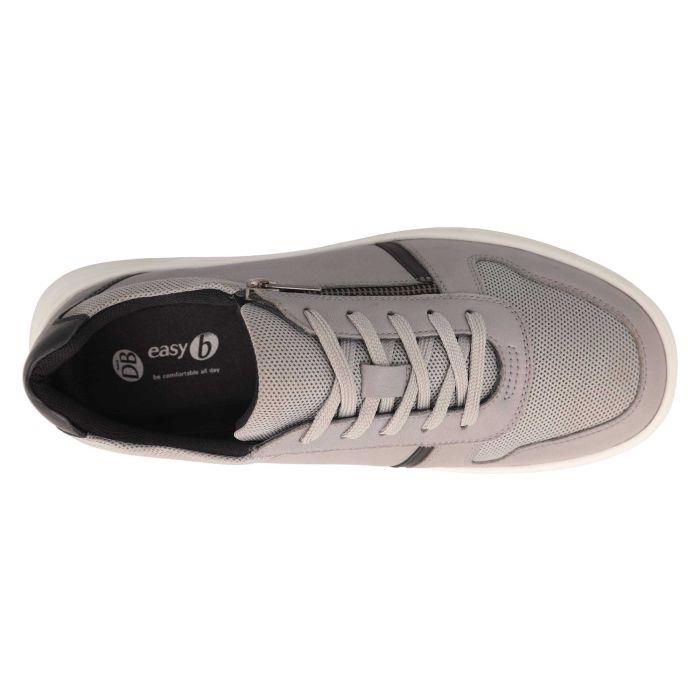 Men's Wide Fit DB Noah Shoes in Navy Leather / Navy Mesh - Image 11