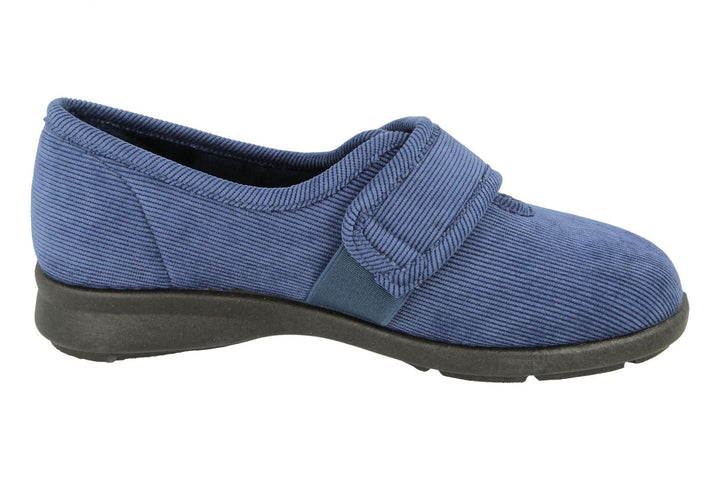 Pantuflas DB Dallas de ajuste ancho para mujer in Azul vaquero - Image 1