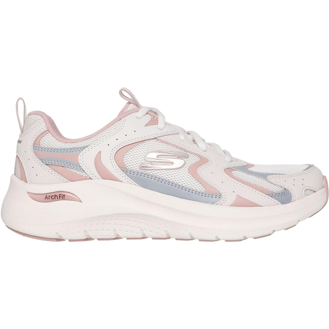 Women's Wide Fit Skechers 150332 Arch Fit 2.0 Vintage Luxe Trainers in Black/Rose Gold - Image 6