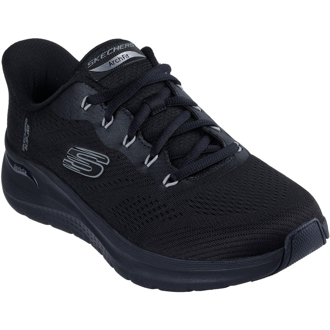Men's Wide Fit Skechers 232712 Slip-ins Arch Fit 2.0 Lestur Trainers in Black - Image 3