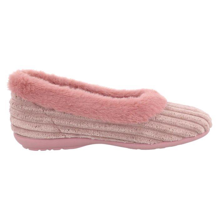 Women's Wide Fit DB Andrea Slippers in Pink Textile - Image 1
