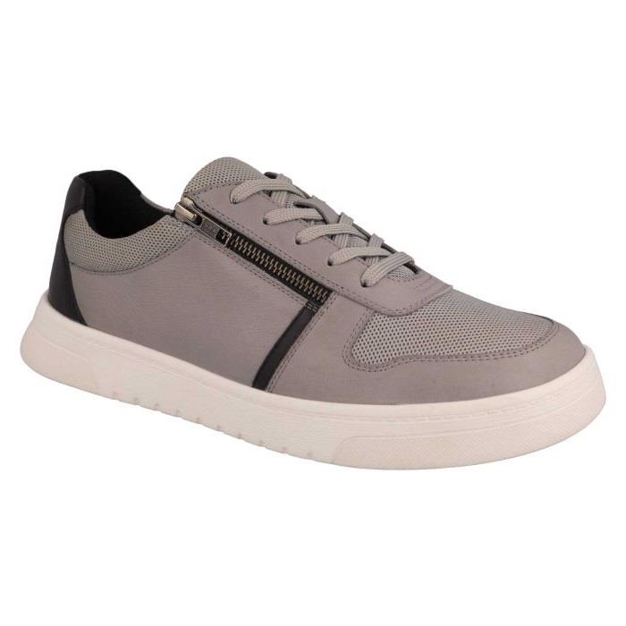 Men's Wide Fit DB Noah Shoes in Navy Leather / Navy Mesh - Image 8